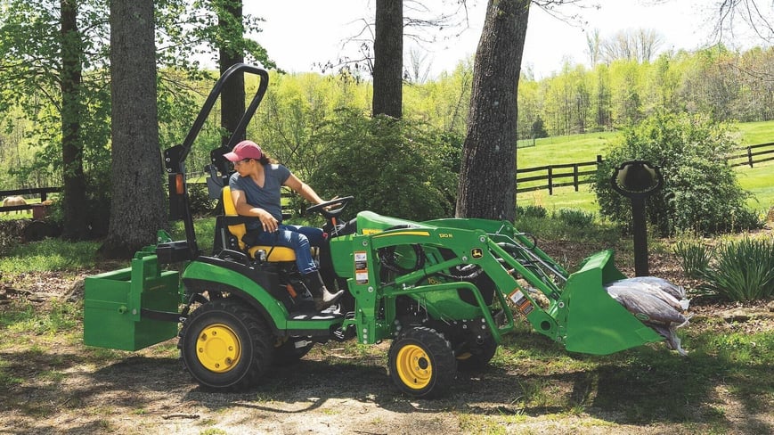 1025R Compact Utility Tractor being utilized 