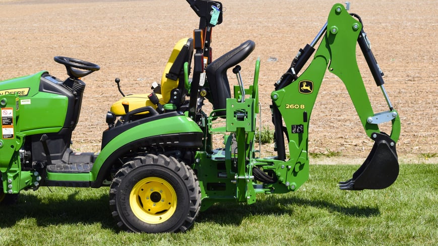 john deere small tractor backhoe