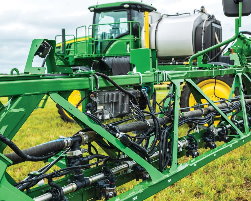 detailed view of a self propelled sprayer