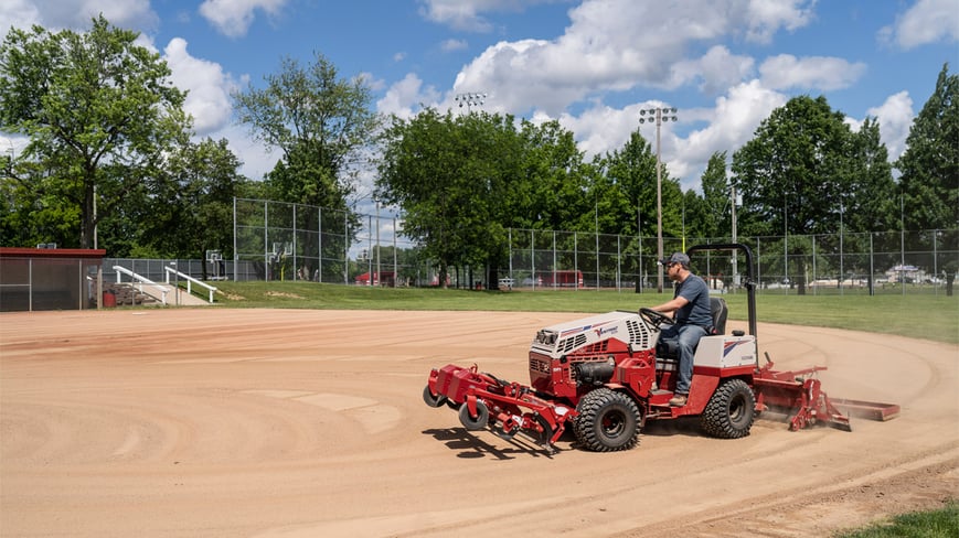 Sports field management ventrac tractor and attachments