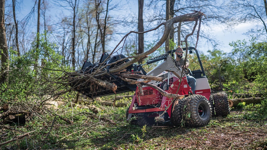 Tree and Log Removal with Ventrac