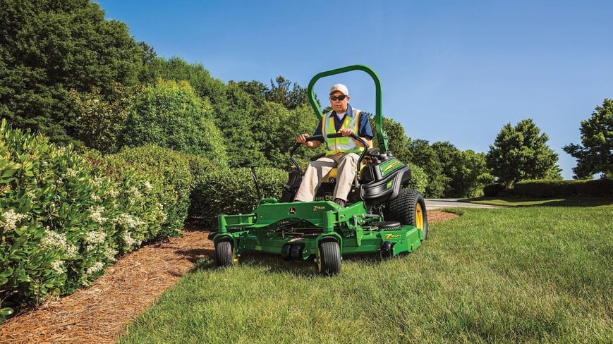 Z930M zero-turn mower being used for professional landscaping